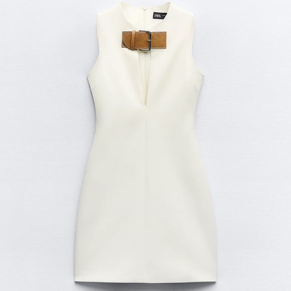 ZARA BELTED TAILORED DRESS - Picture 2 of 4